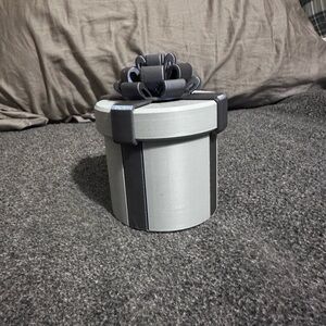 Gray Puzzle Gift Box with Bow, great for any occasion.